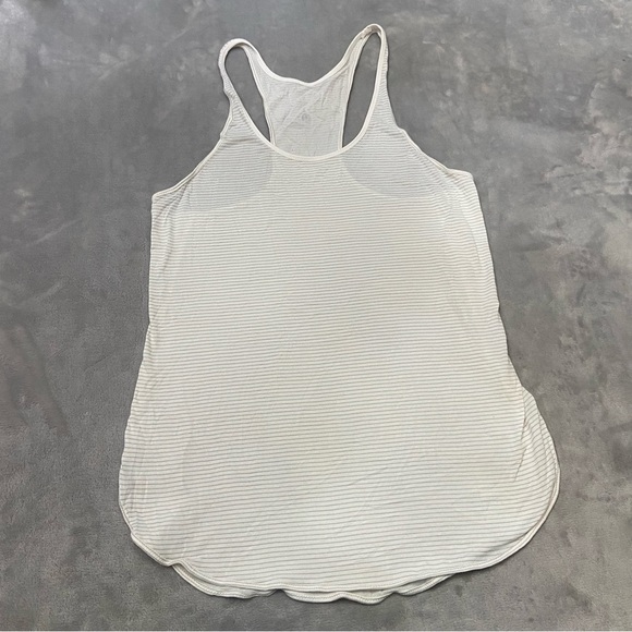 Lululemon All Love Tank Tank Striped Mesh White 3054 - Picture 4 of 9